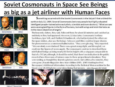 Nota de prensa acerca de este misterioso encuentro entre cosmonautas y angeles